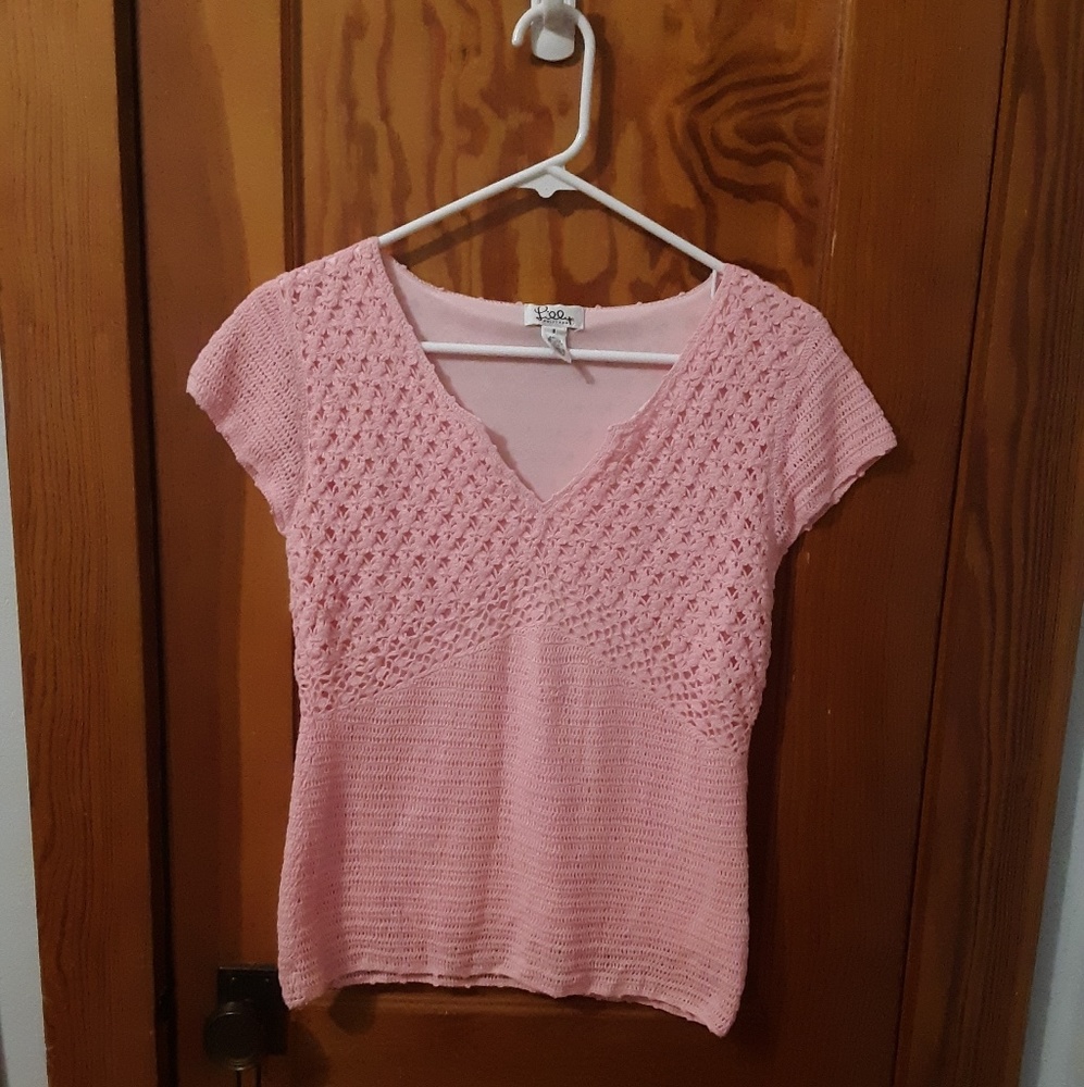Lilly Pulitzer knit pink top, size small